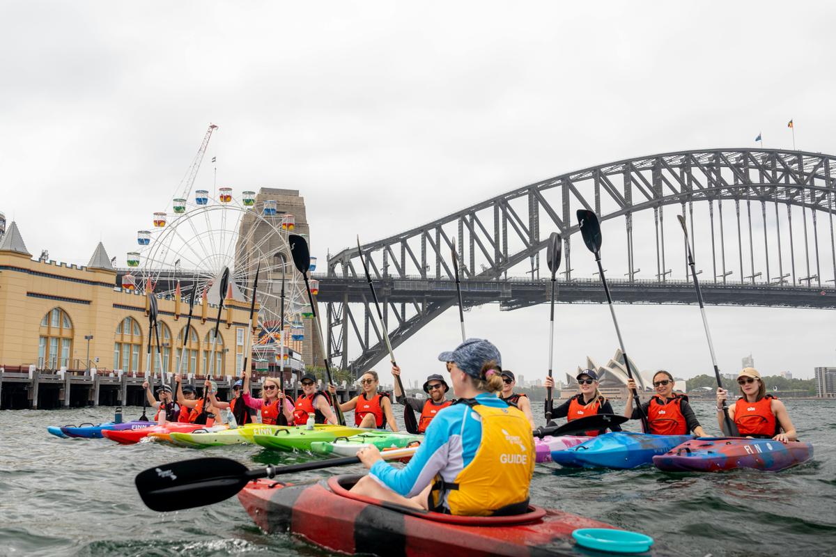 See all the Highlights on Sydney Harbour: Luna Park, Harbour Bridge and the Opera House from kayaks!