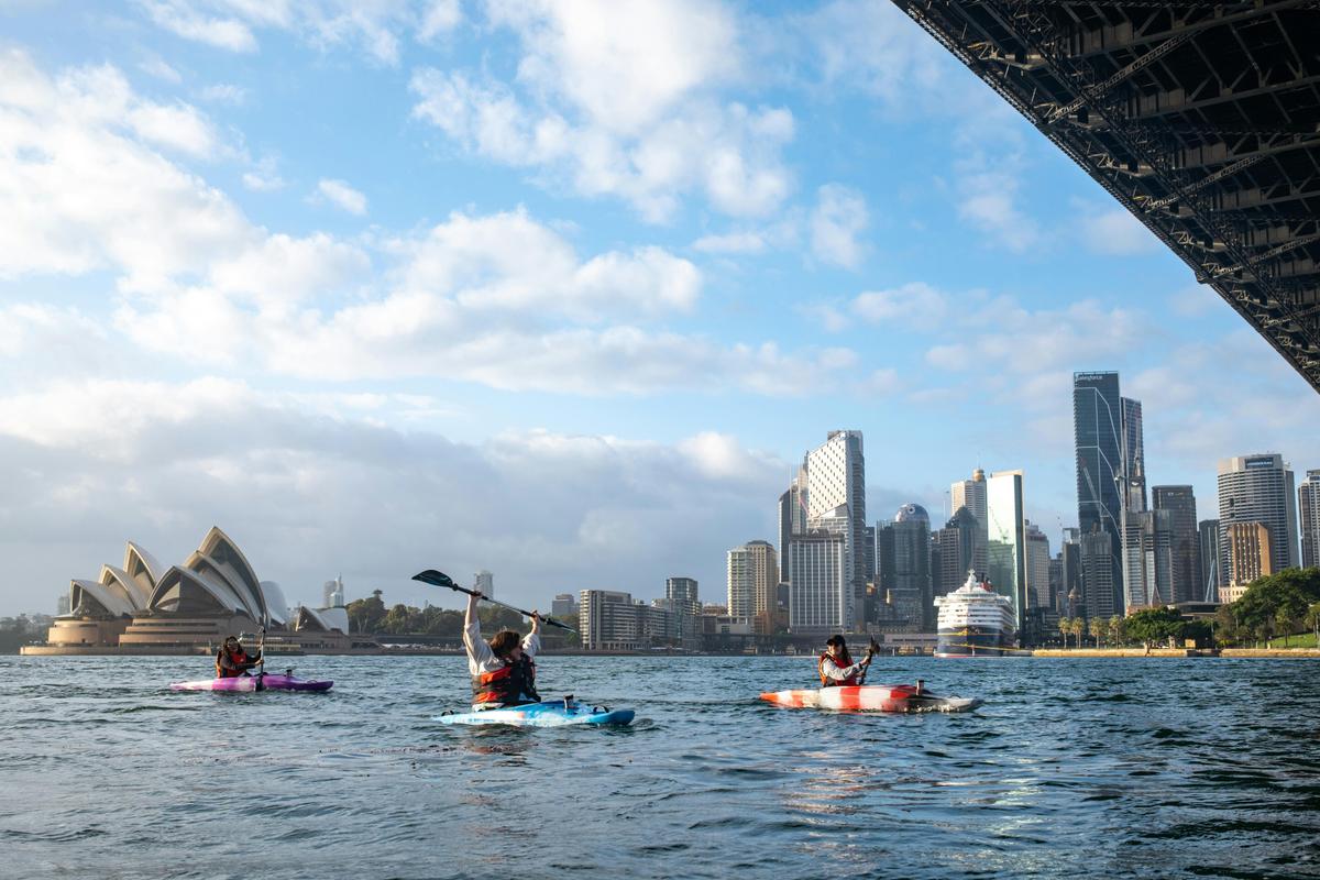 Experience kayaking under the Sydney Harbour Bridge and listen to Sydney bustle above you!