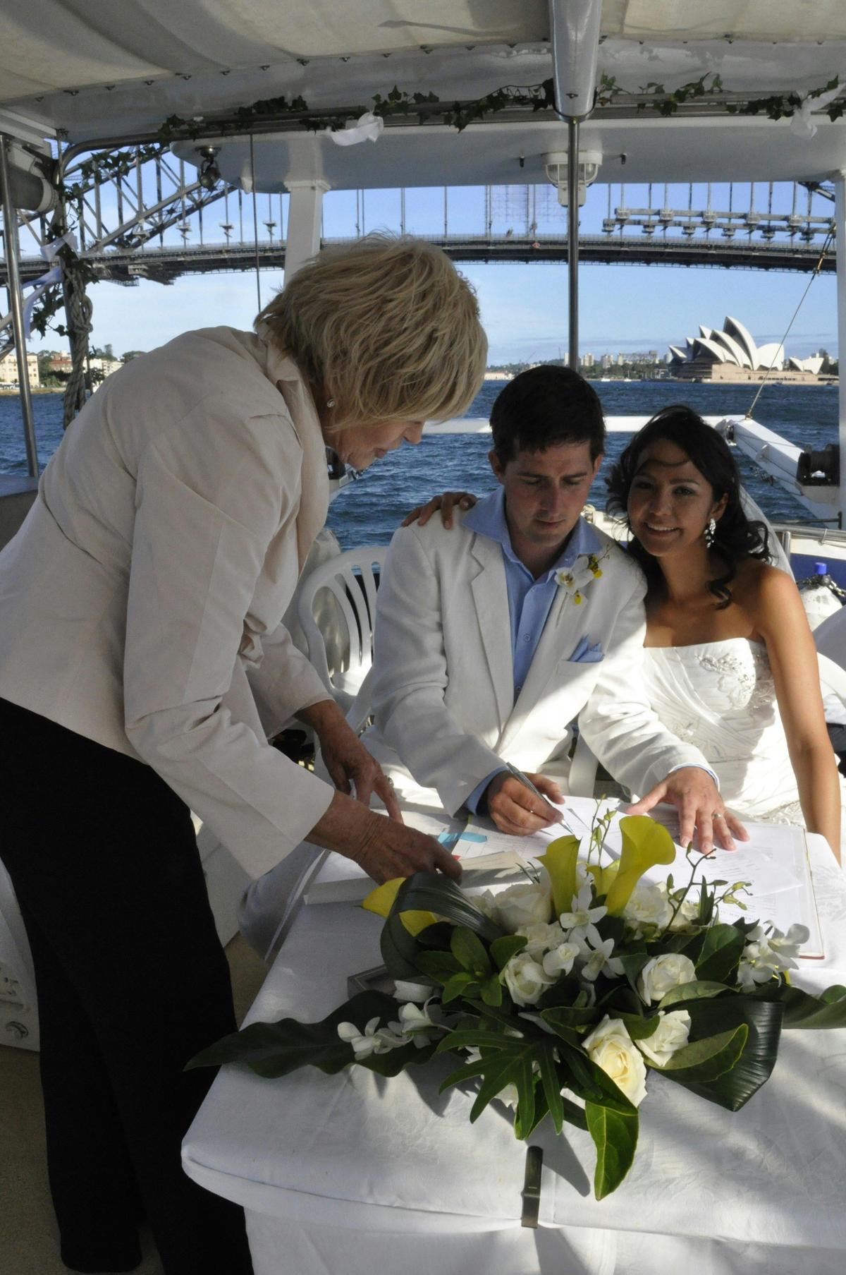 Signing the register