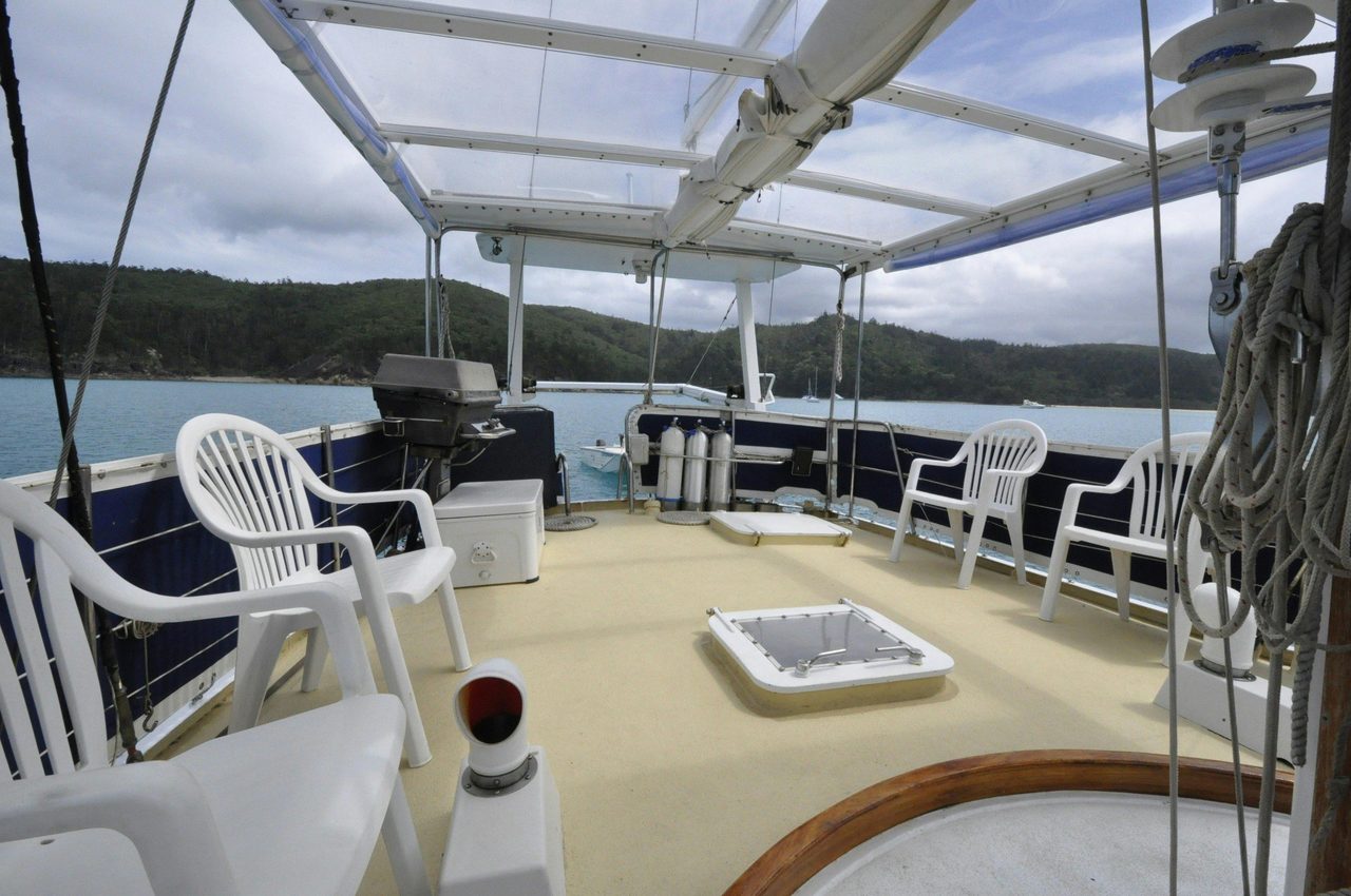 Plenty of space for relaxation aboard Australia's most awarded charter yacht Sydney Sundancer