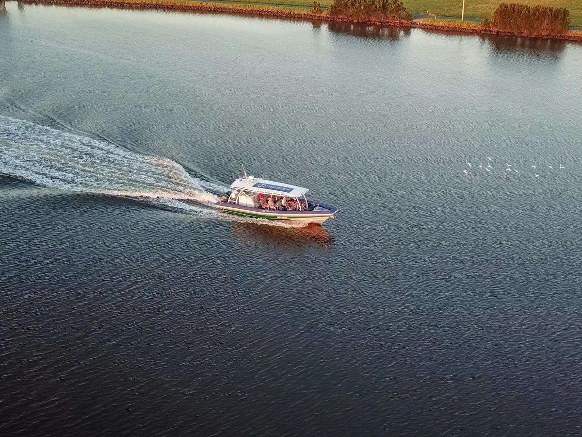 Aerial view of Out Of The Blue  on the Richmond River