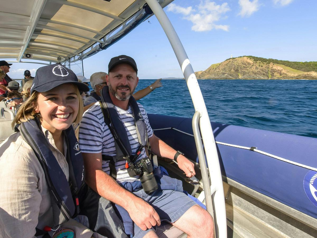 Viewing Cape Byron Lighthouse from the water