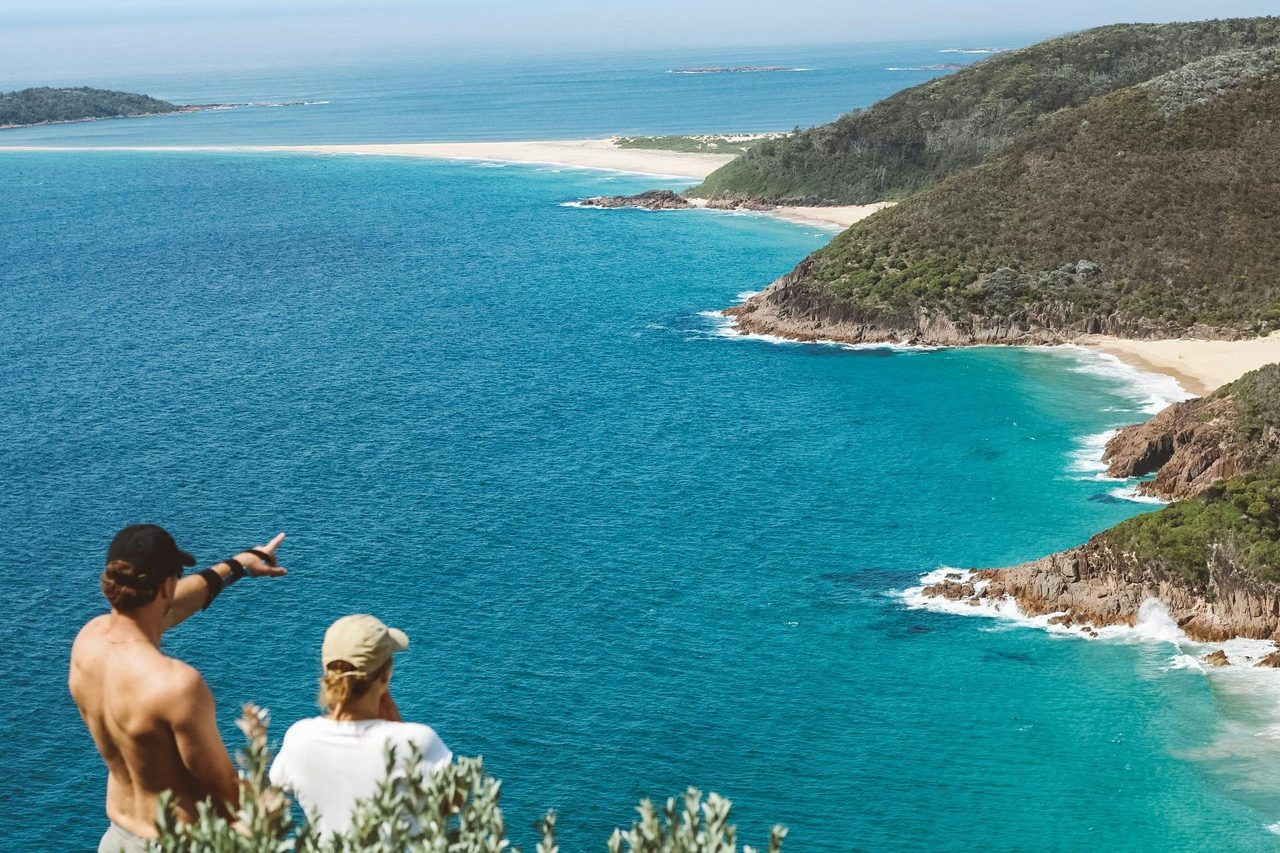 Views after hiking up Mount Tomaree