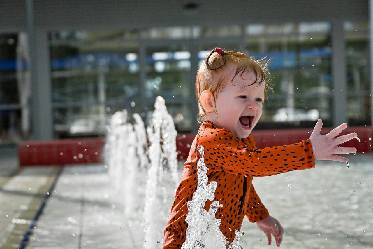 Baby in Splash Park