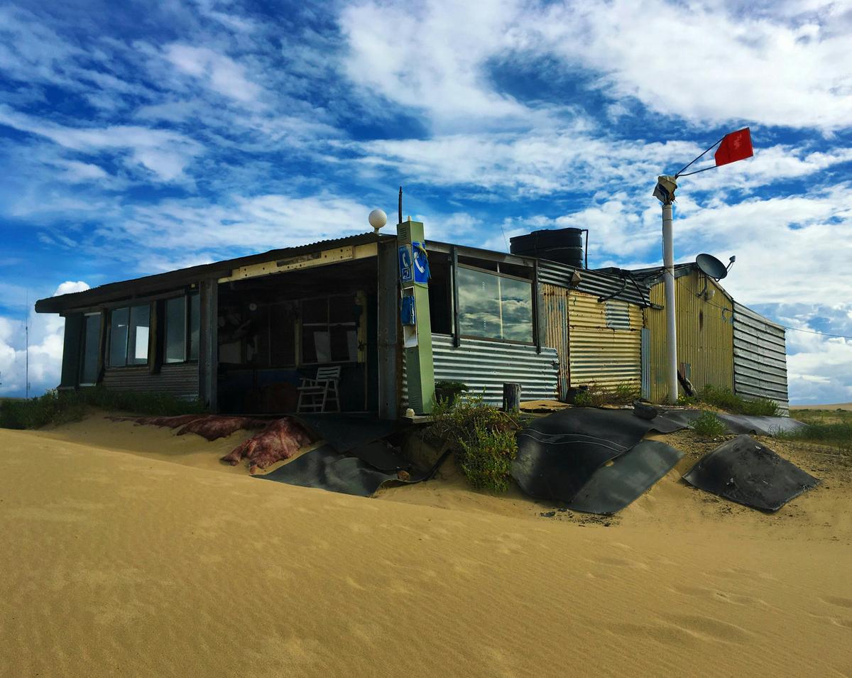 A surviving Tin City hut