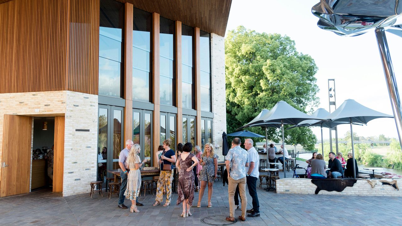 Guests gathered for A Moving Feast walking tour