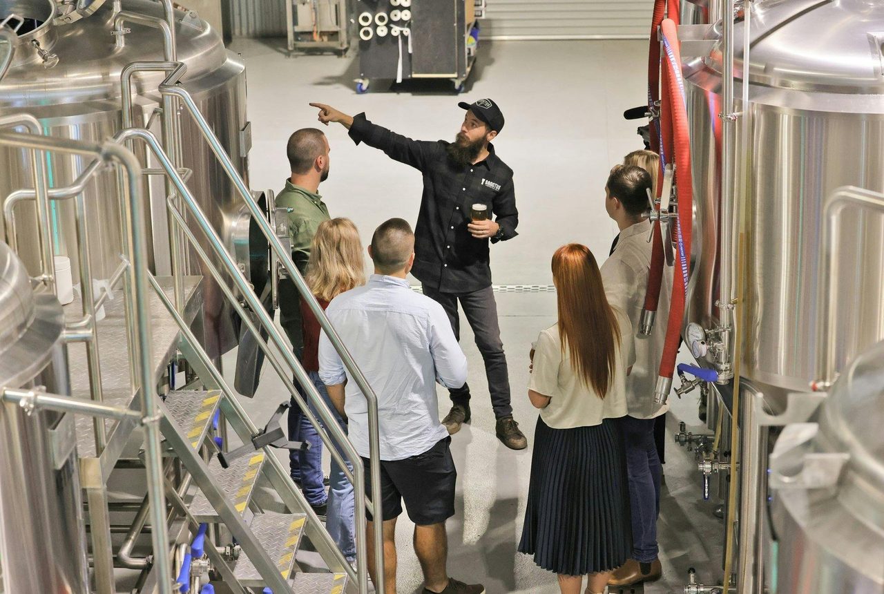 Craft brewery and distillery behind the scenes tour