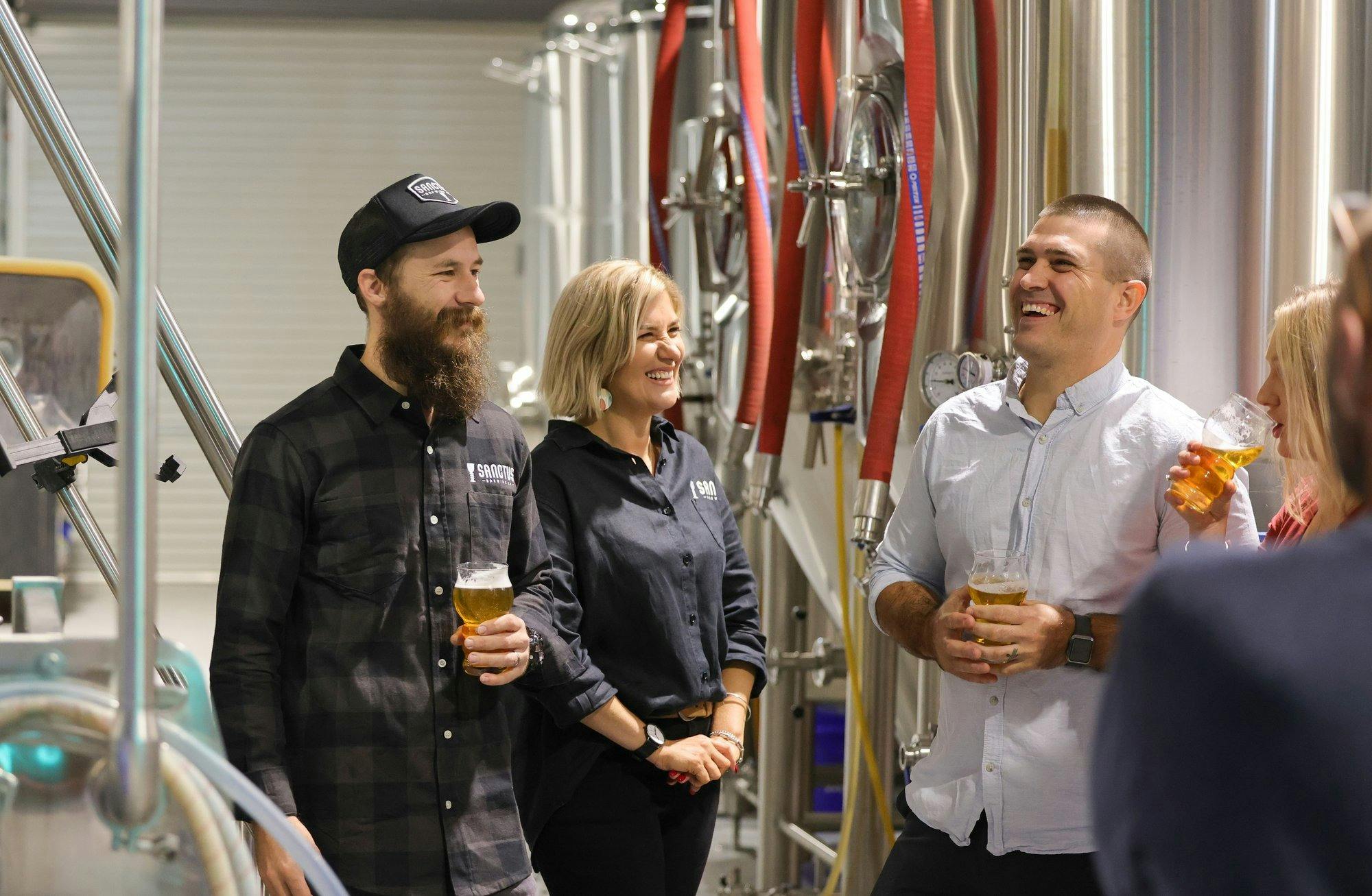 Craft brewery and distillery behind the scenes tour