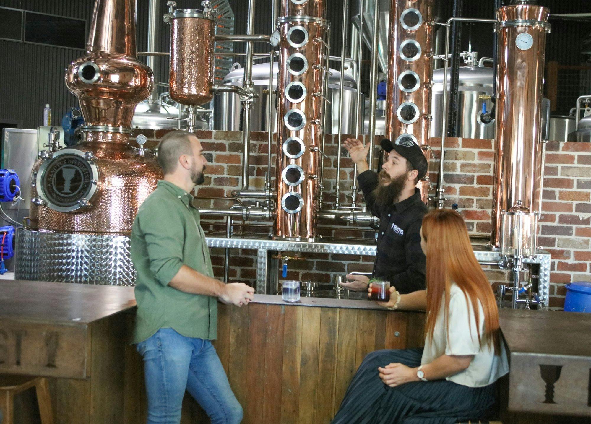 Craft brewery and distillery behind the scenes tour