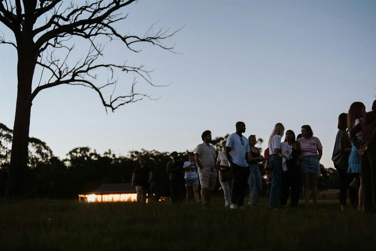 starting our guided walk at dusk
