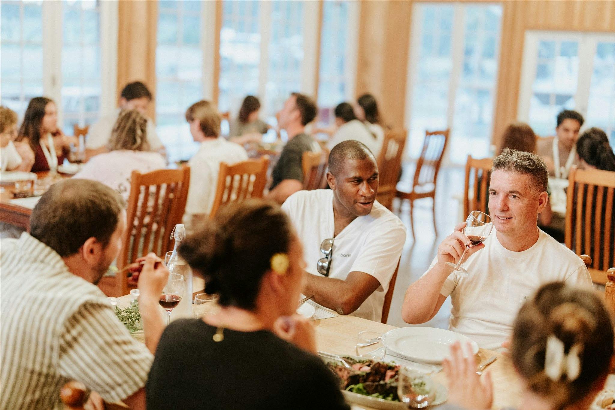 Dining at Scribbly Farm Barn