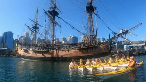 Tall Ships and seakayaking Darling Harbour