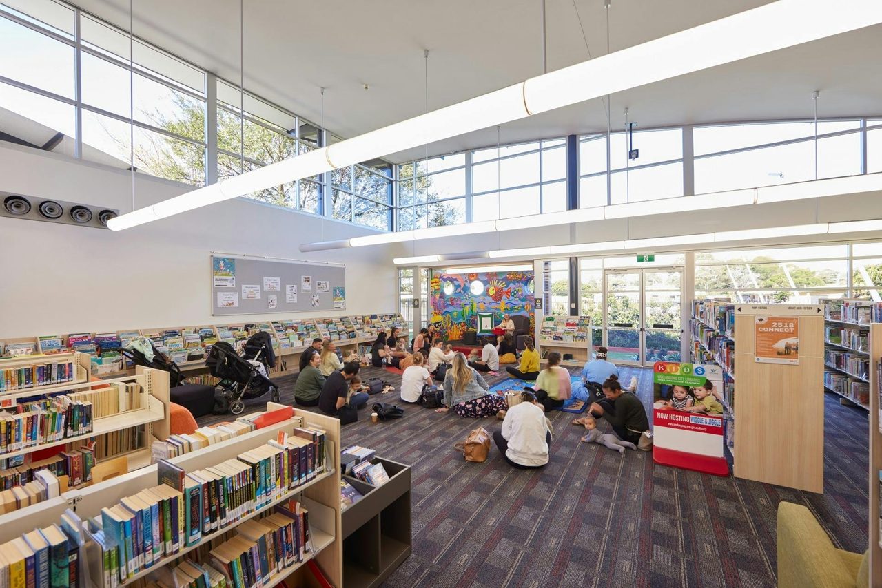 The library hosts reading and literacy programs for babies, toddlers and families