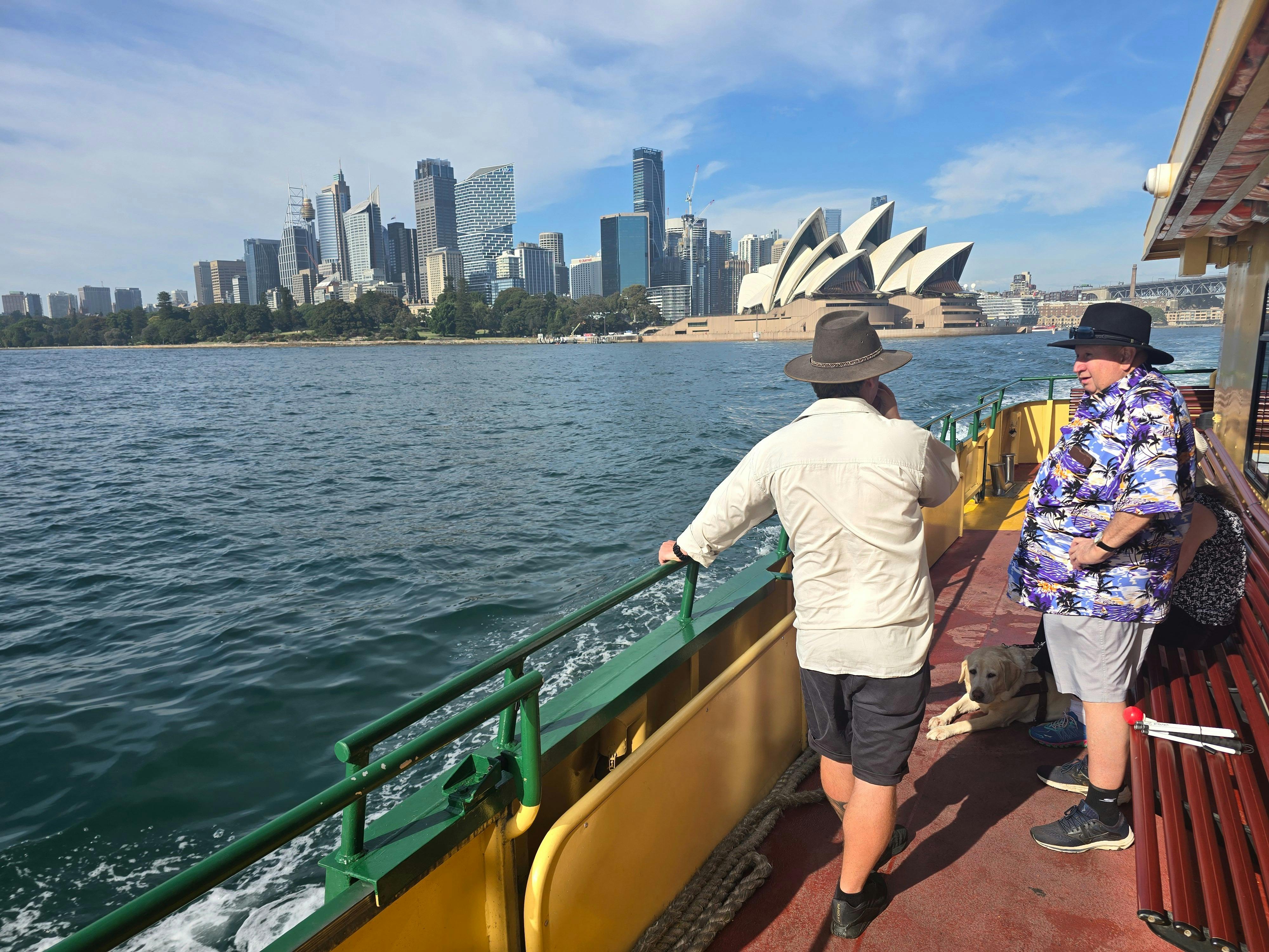 A Sensory Tourism Australia group travelling on a Sydney Harbour Ferry