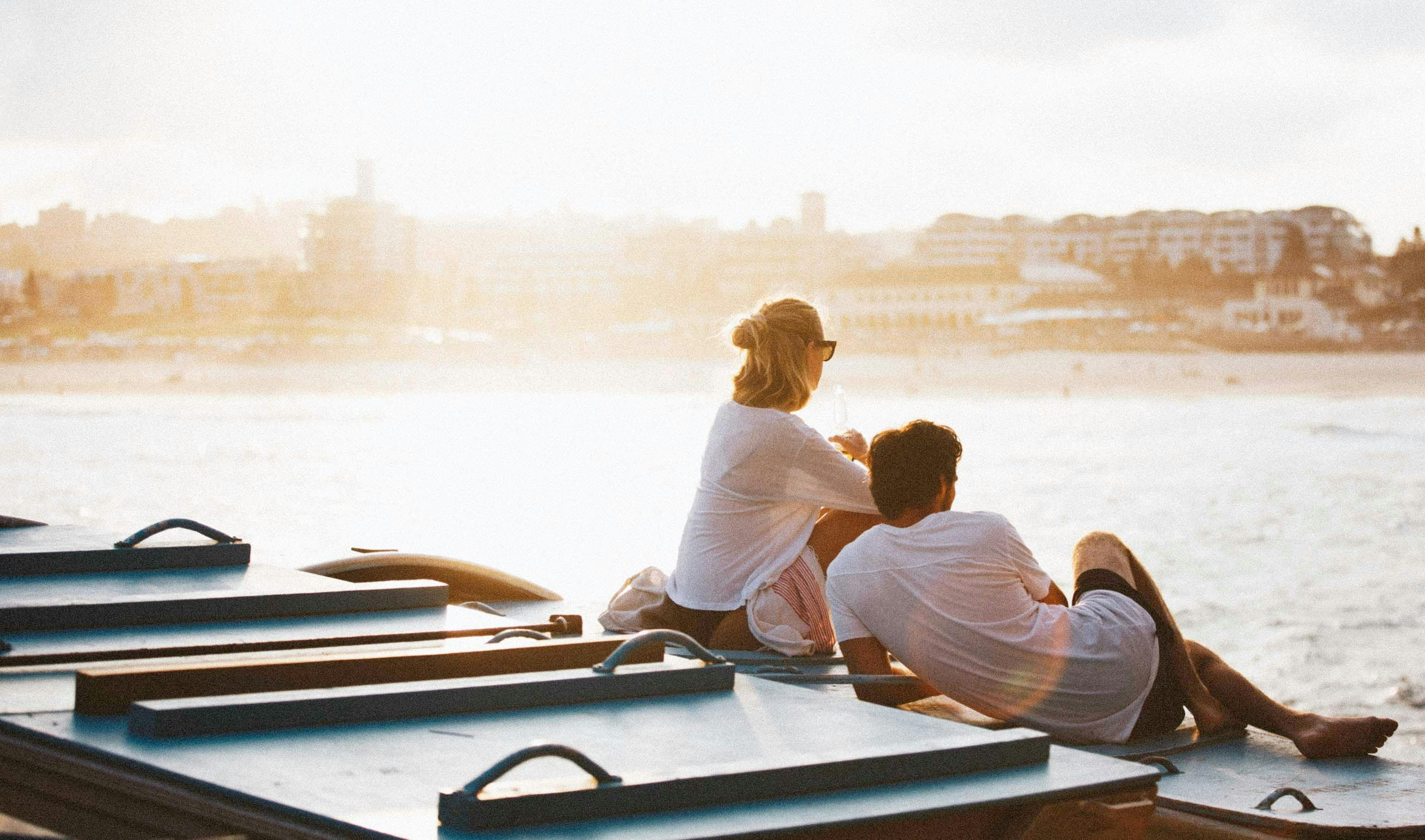 Couple admiring view