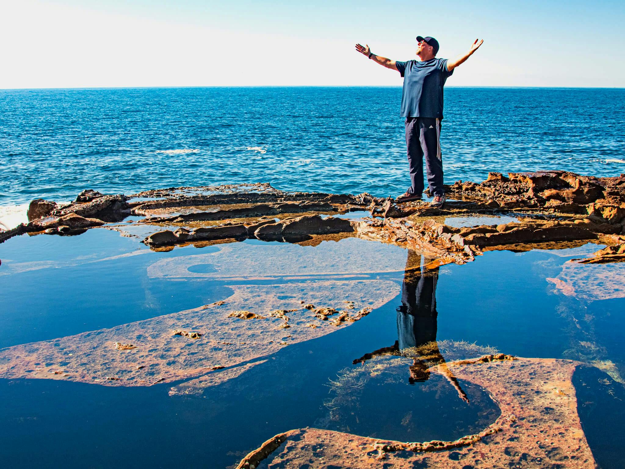 Discover crystal-clear tide pools, teeming with marine life