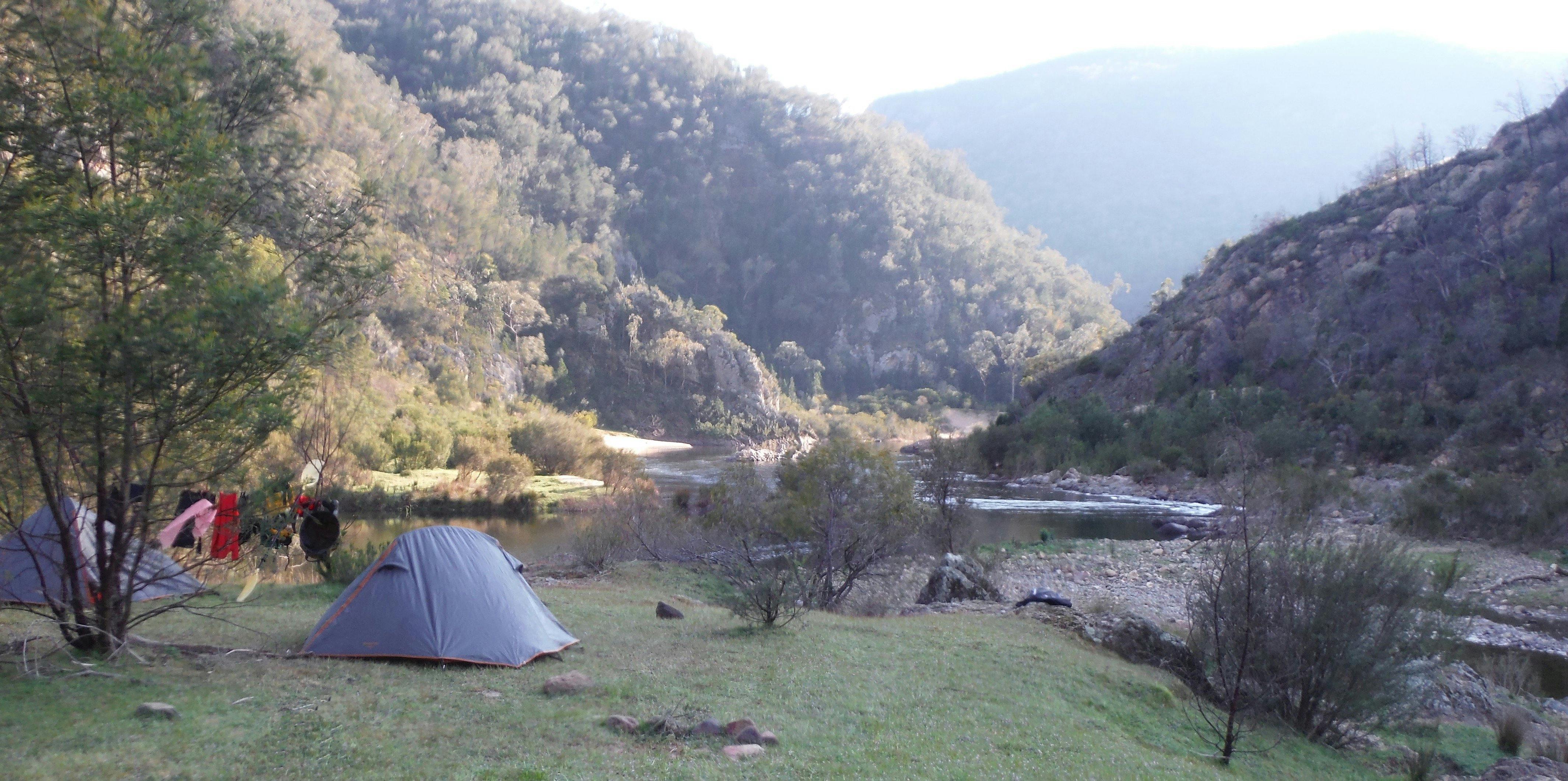 One of the many beautiful campsites on the Snowy River