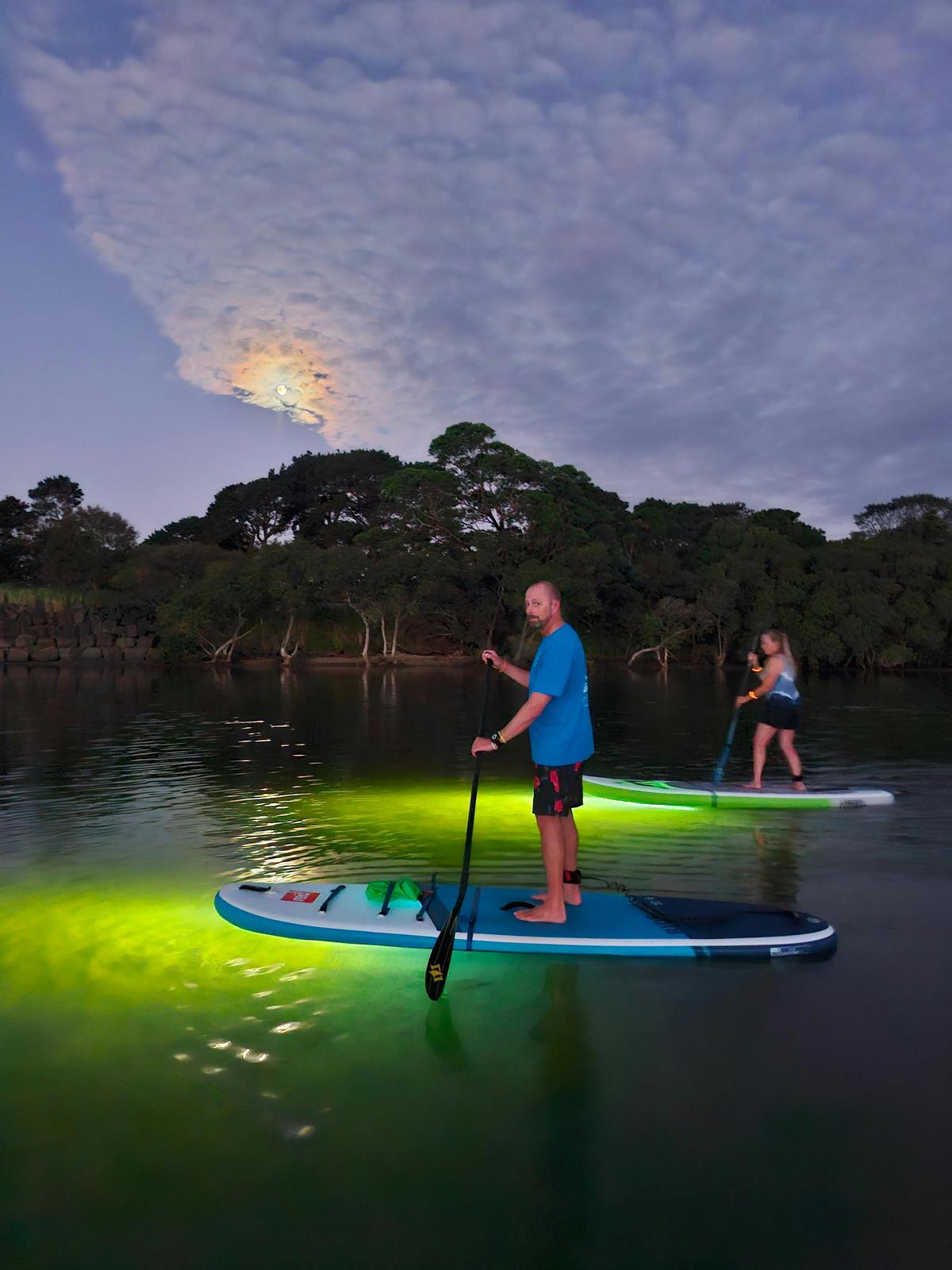 Sunset with the water starting to shinestarting to