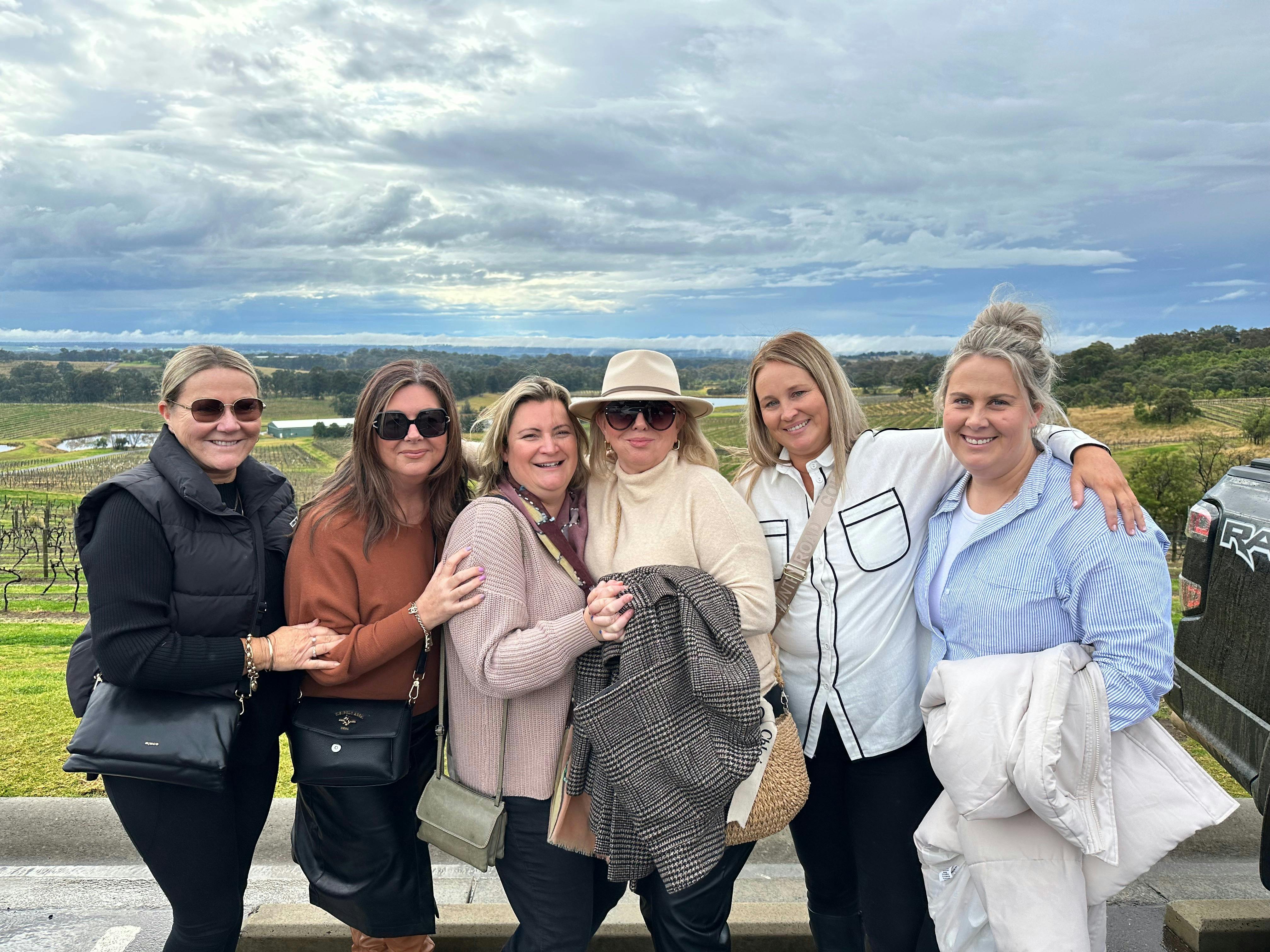 Visiting multiple wineries in the Hunter Valley with a view.