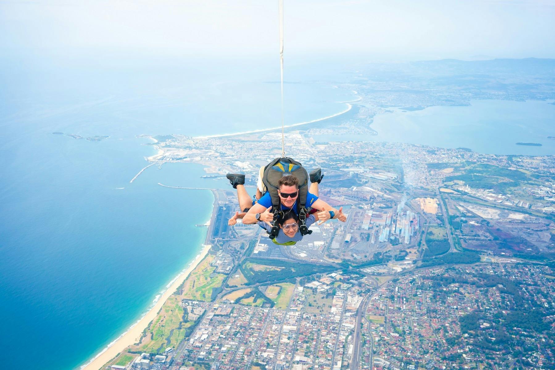 Skydive over Wollongong