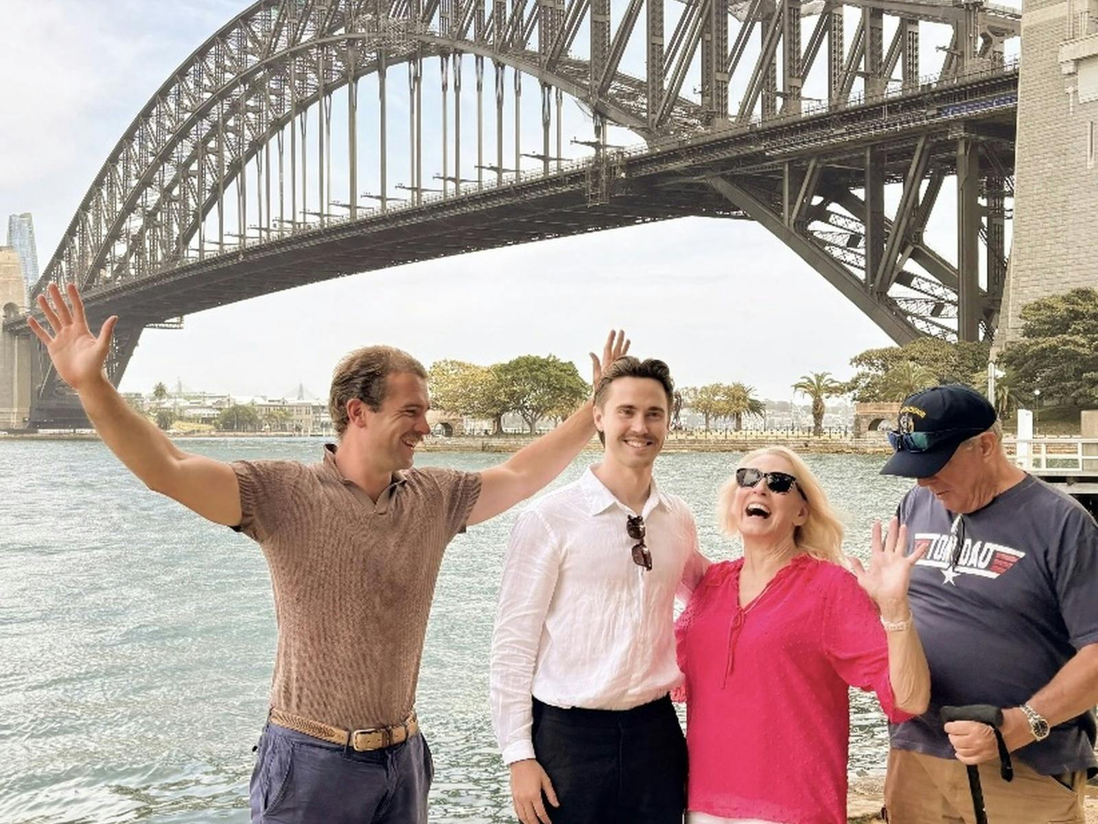 Guests enjoying view of the Sydney Harbour Bridge