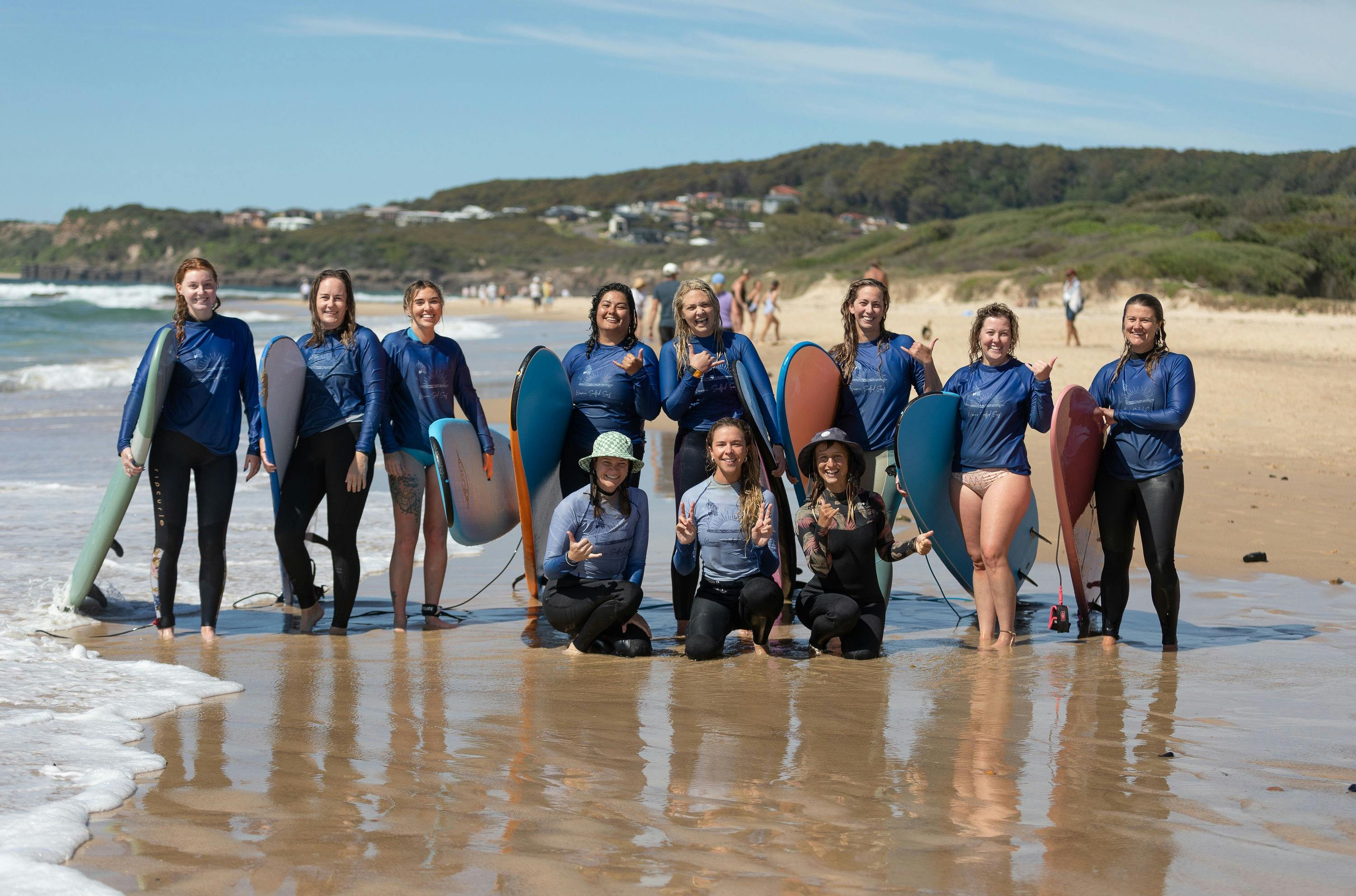 Women group at the beach