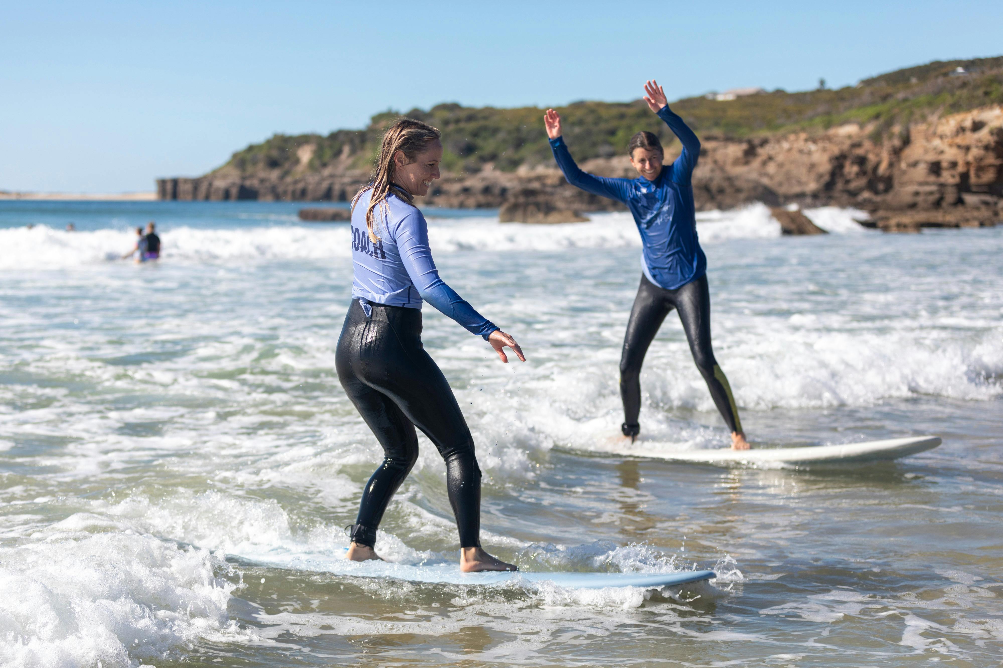 women surf lesson