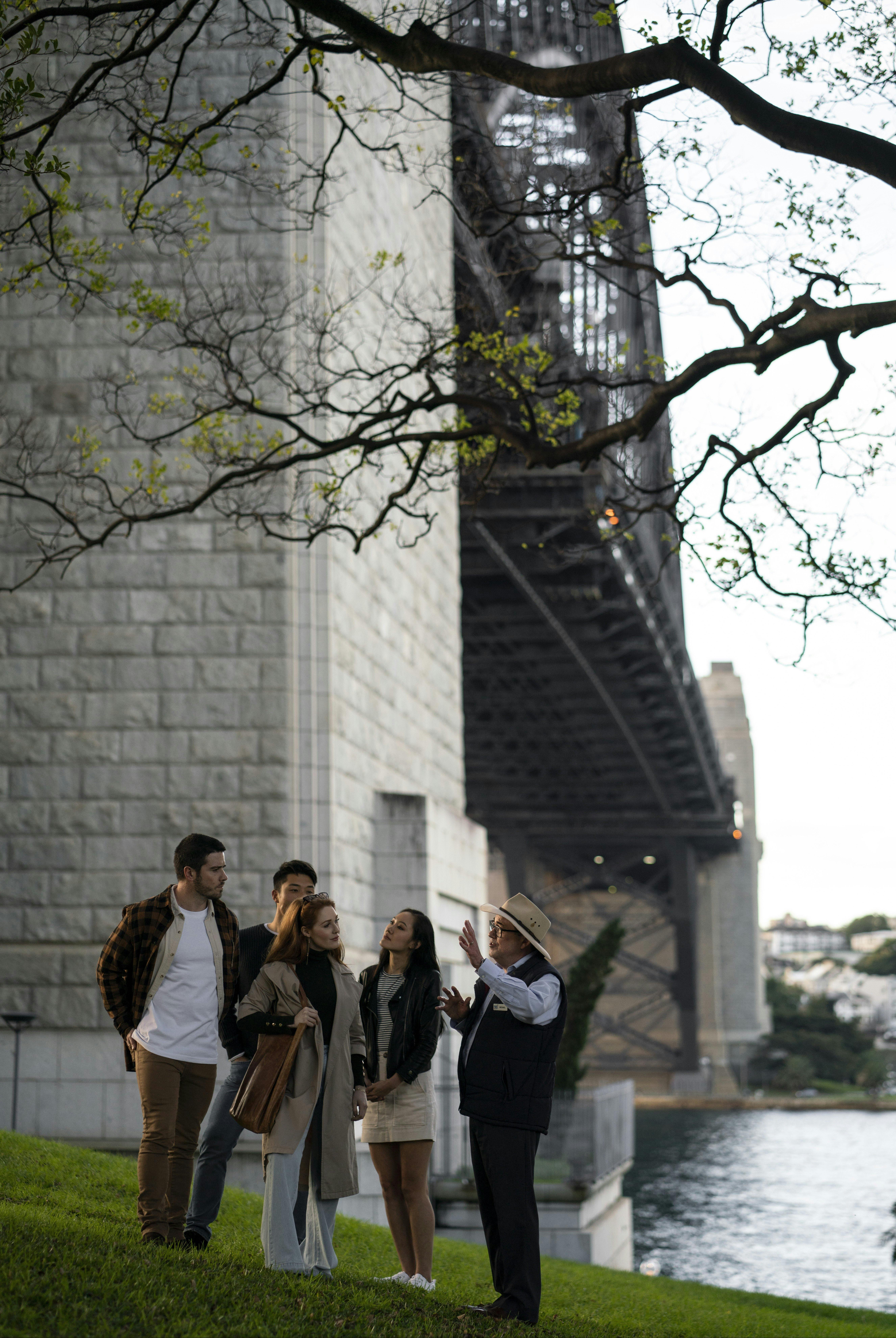 The Rocks nestled at the foot of the Sydney Harbour Bridge