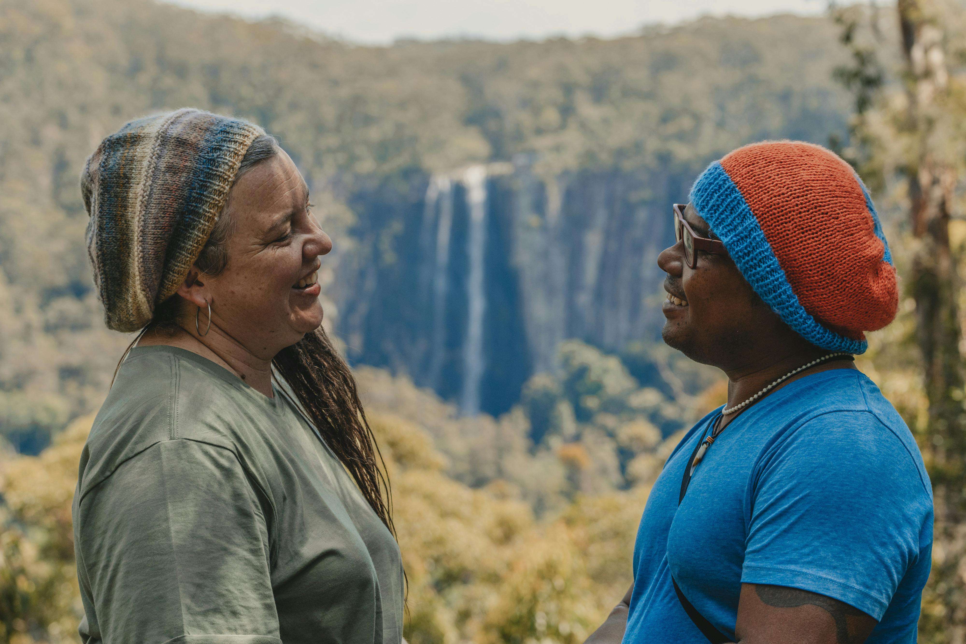 Bushwalking at nightcap national park between Byron Bay and Lismore