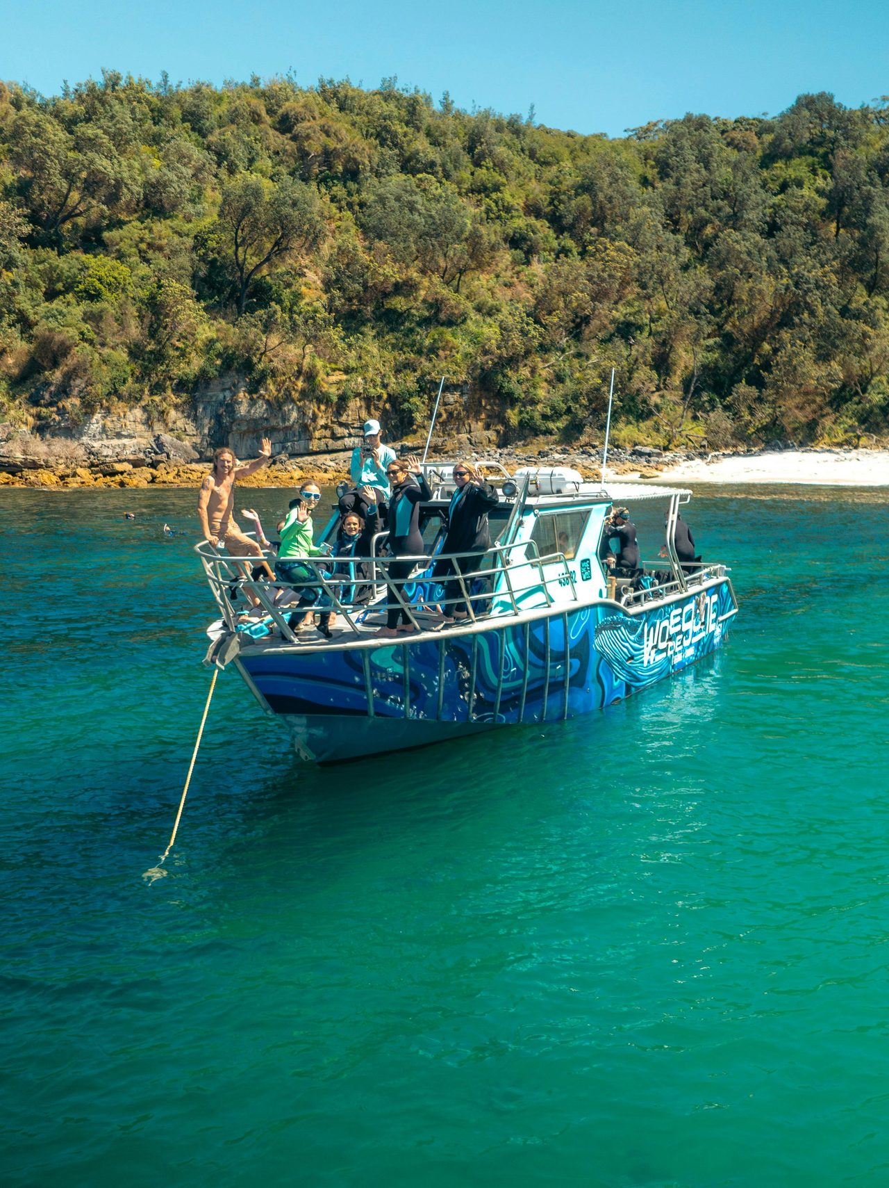 Boat snorkel Freedive Jervis bay woebegone