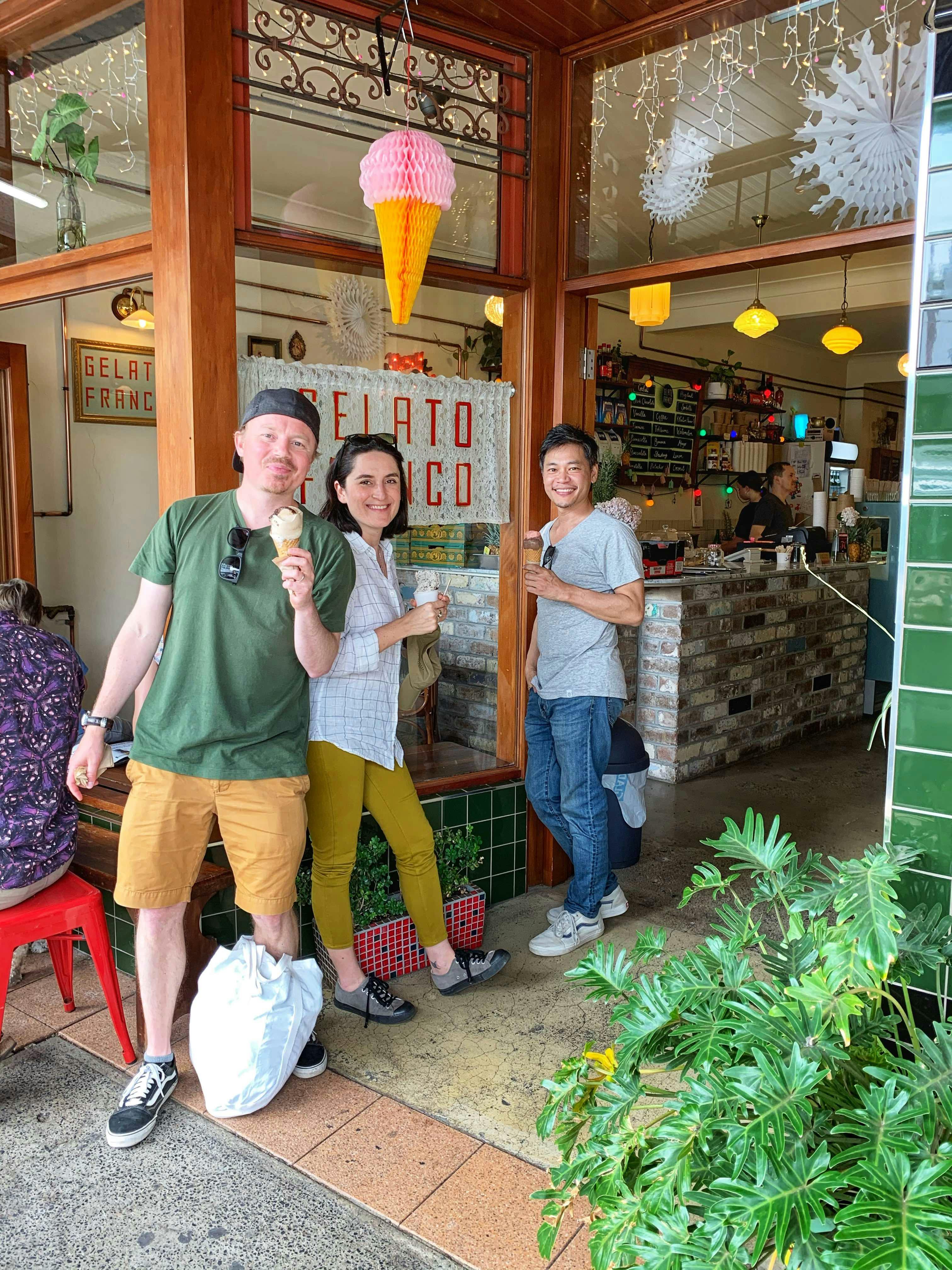Happy guests enjoying their Gelati