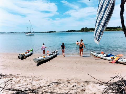 A quick swim during our morning tea stop