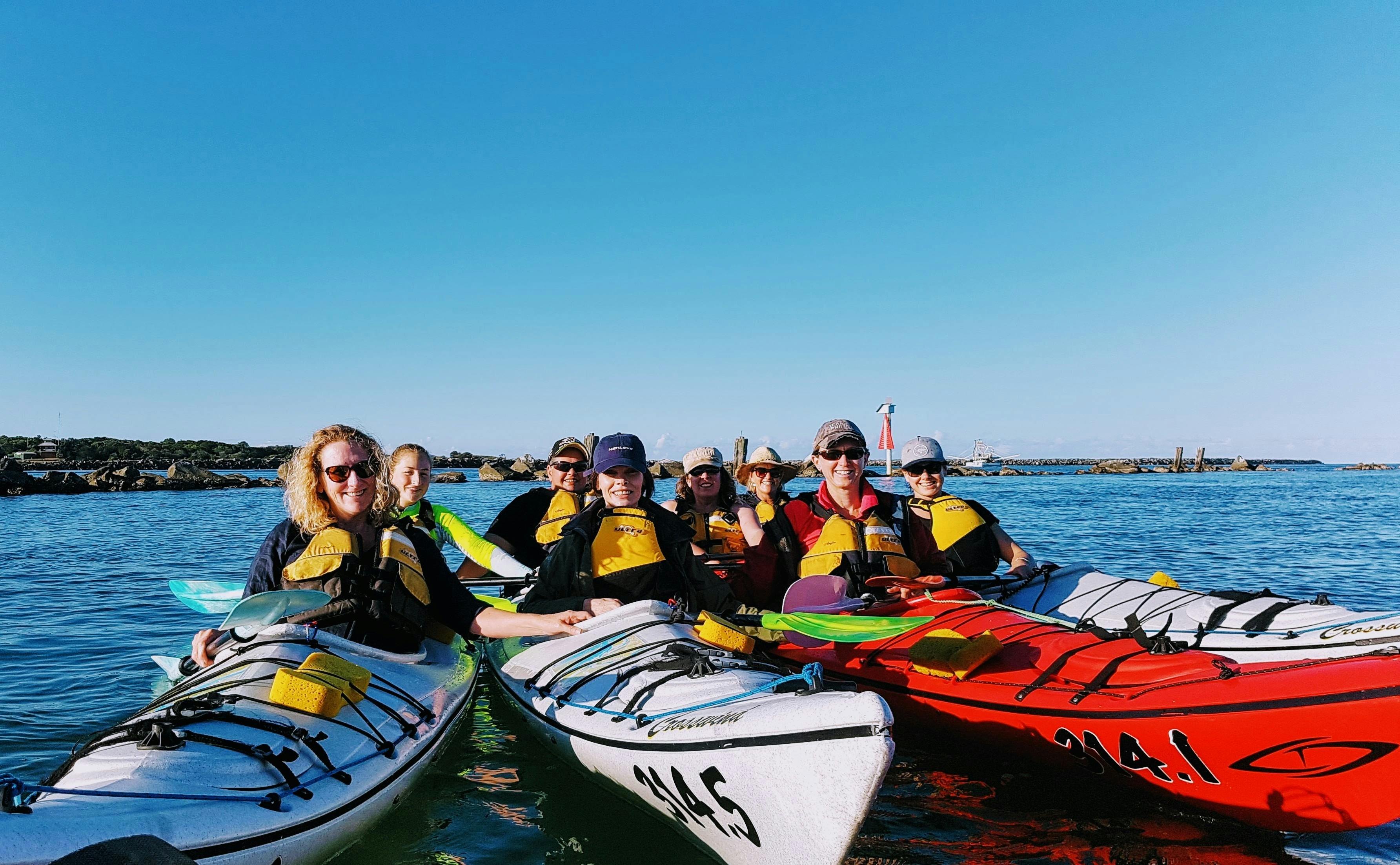 Kayak groups enjoying the Clarence River