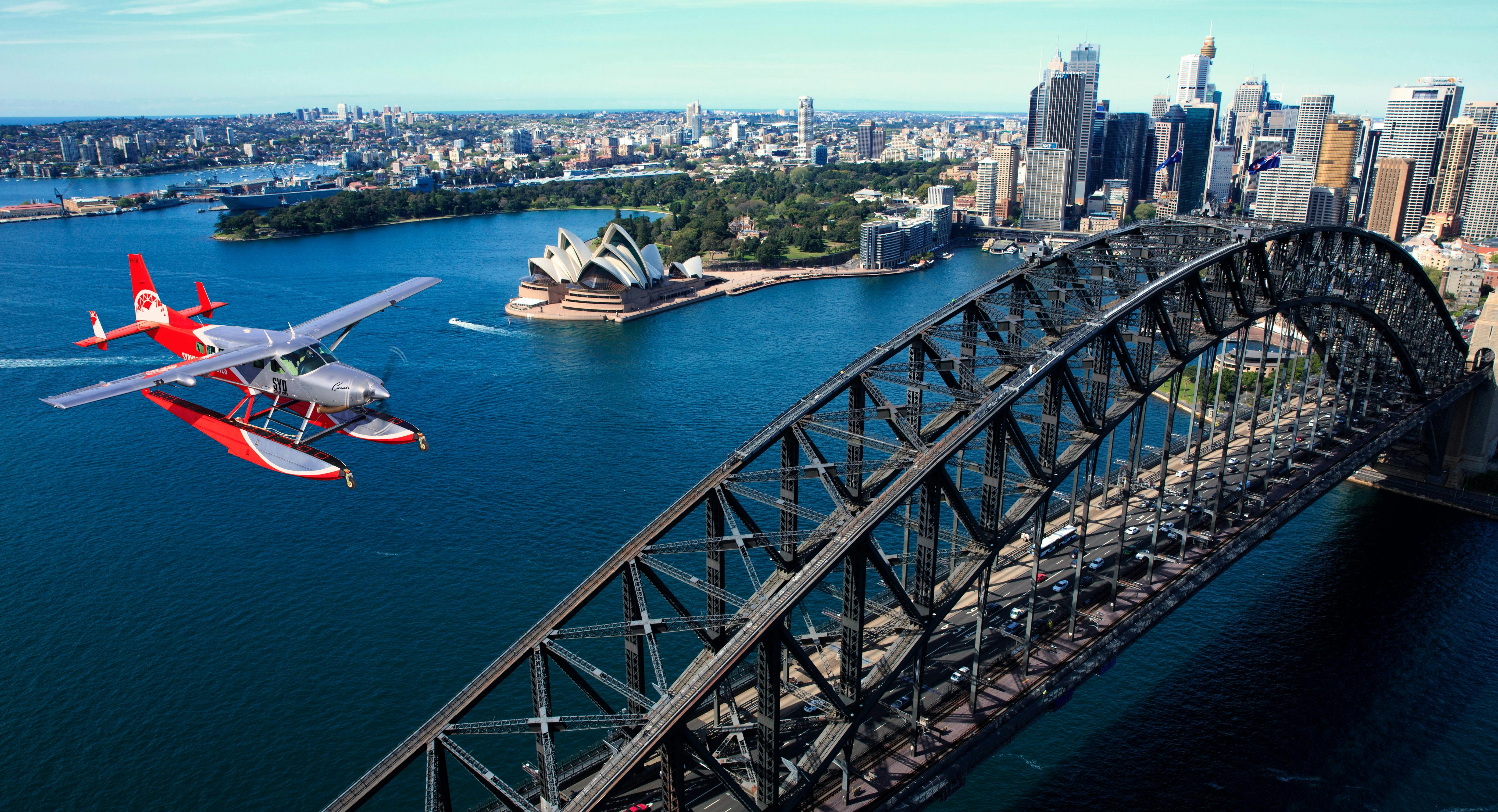 Sydney Seaplanes over the Harbour Bridge