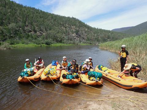 Preparing to raft the Snowy River