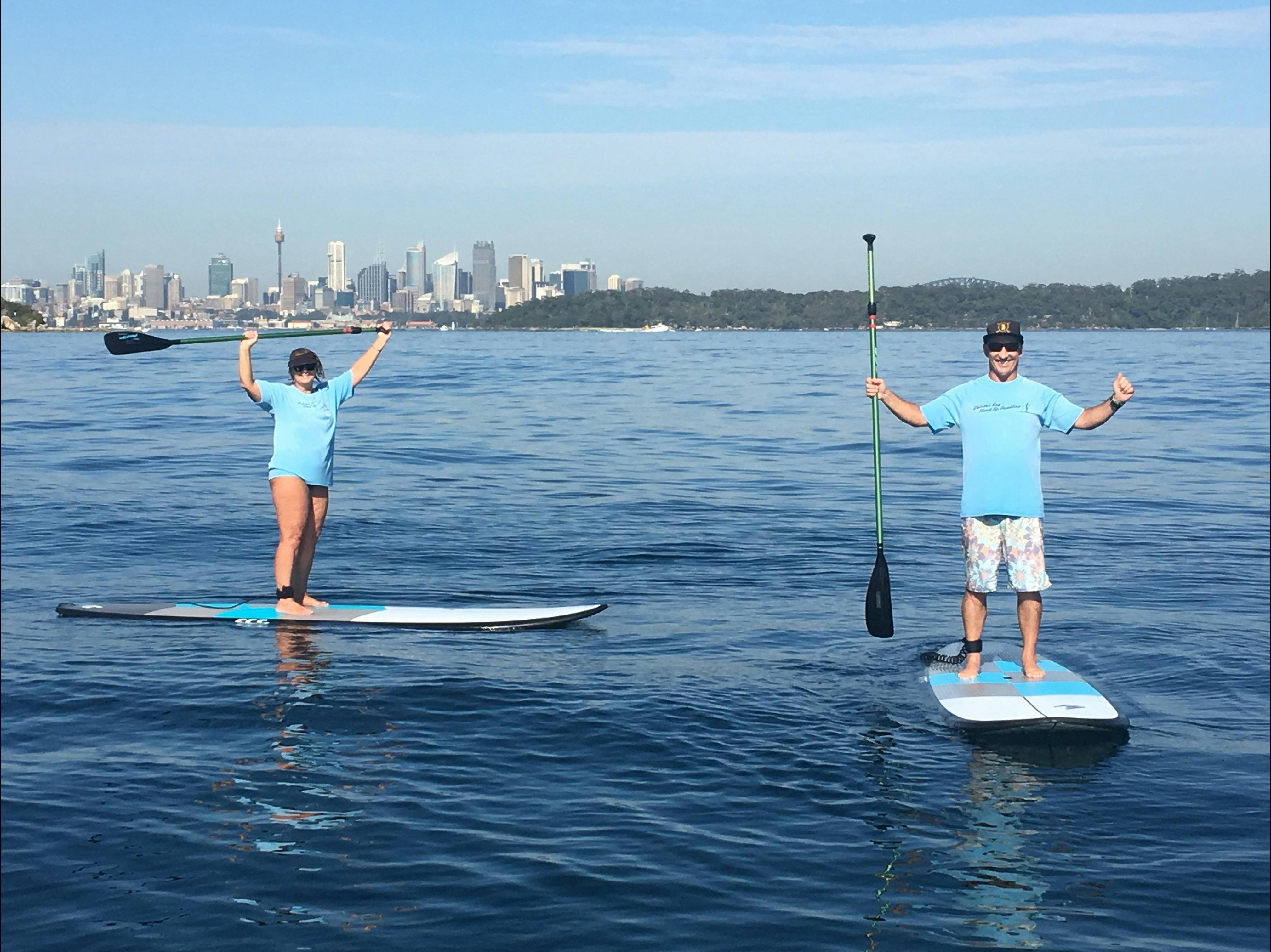 WATSSUP SUP Session- check out the city in the background!