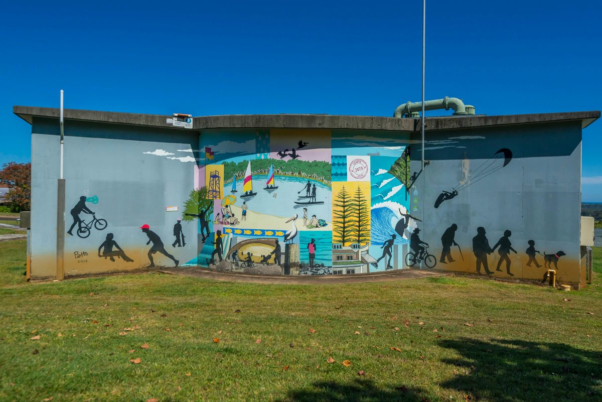 Ballina Public Art - Potts Wall Mural