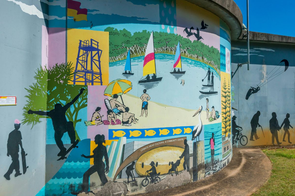 Ballina Public Art - Potts Wall Mural