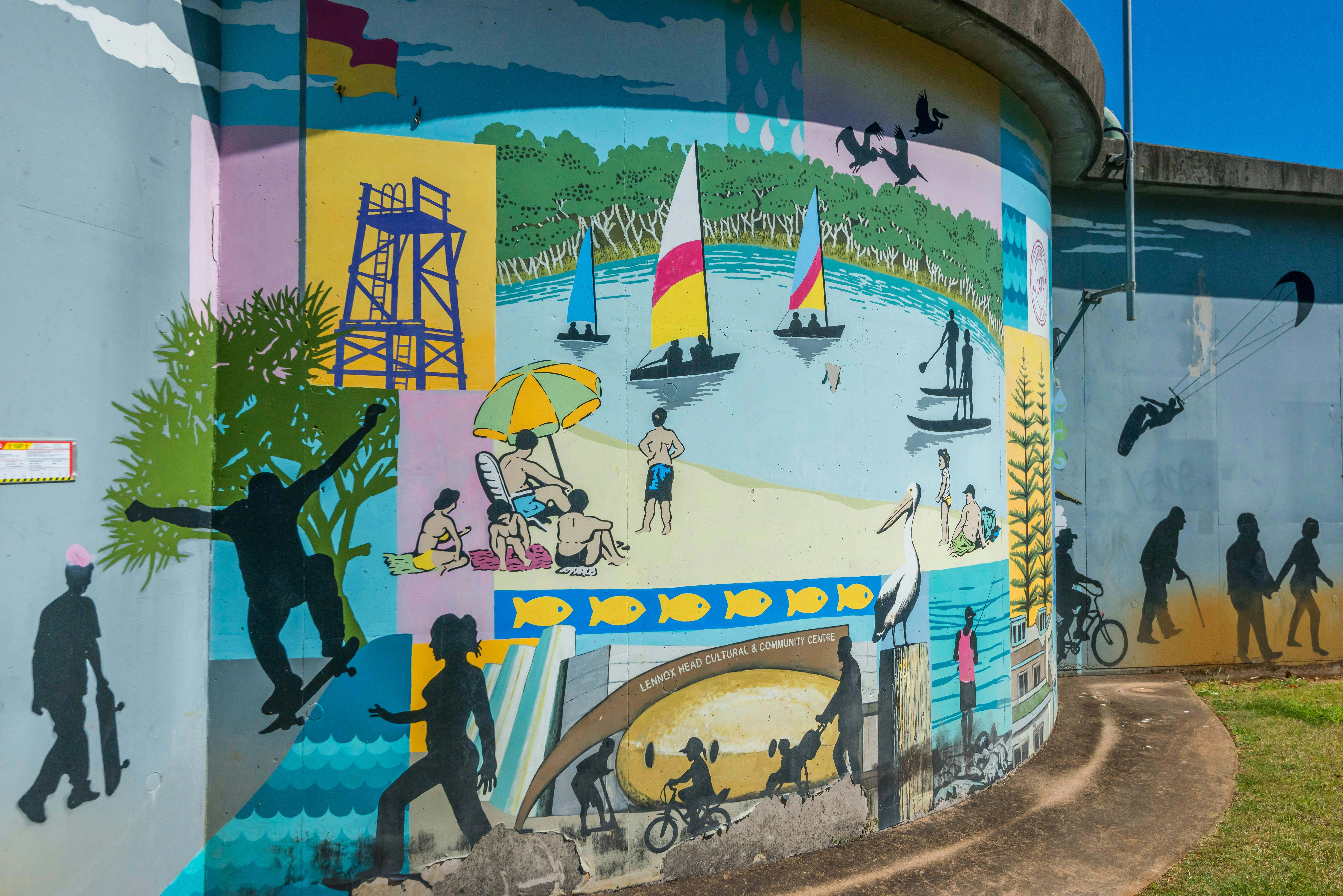 Ballina Public Art - Potts Wall Mural