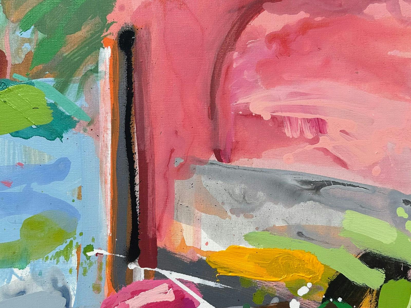 Cabana  LARISSA BLAKE  Acrylic on linen framed in oak 53 x 53cm