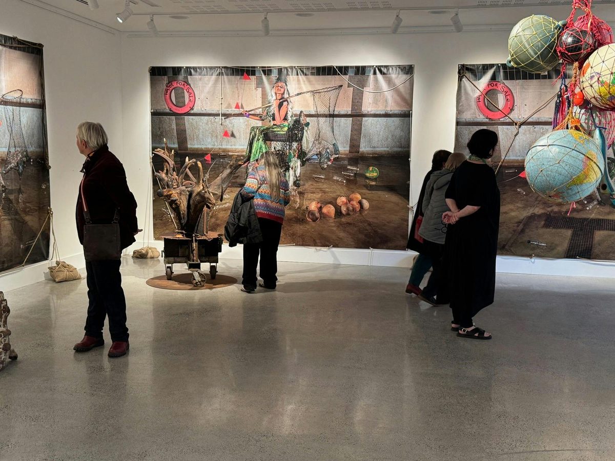 Opening night for 'Rise and Fall' exhibition by Karla Dickens, 2025.