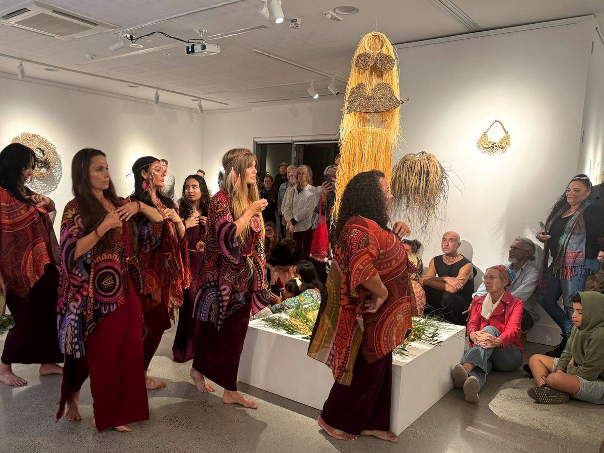 Opening night performance at the 'Numbuh' exhibition by Bindimu by the Doobai Dancers, 2025