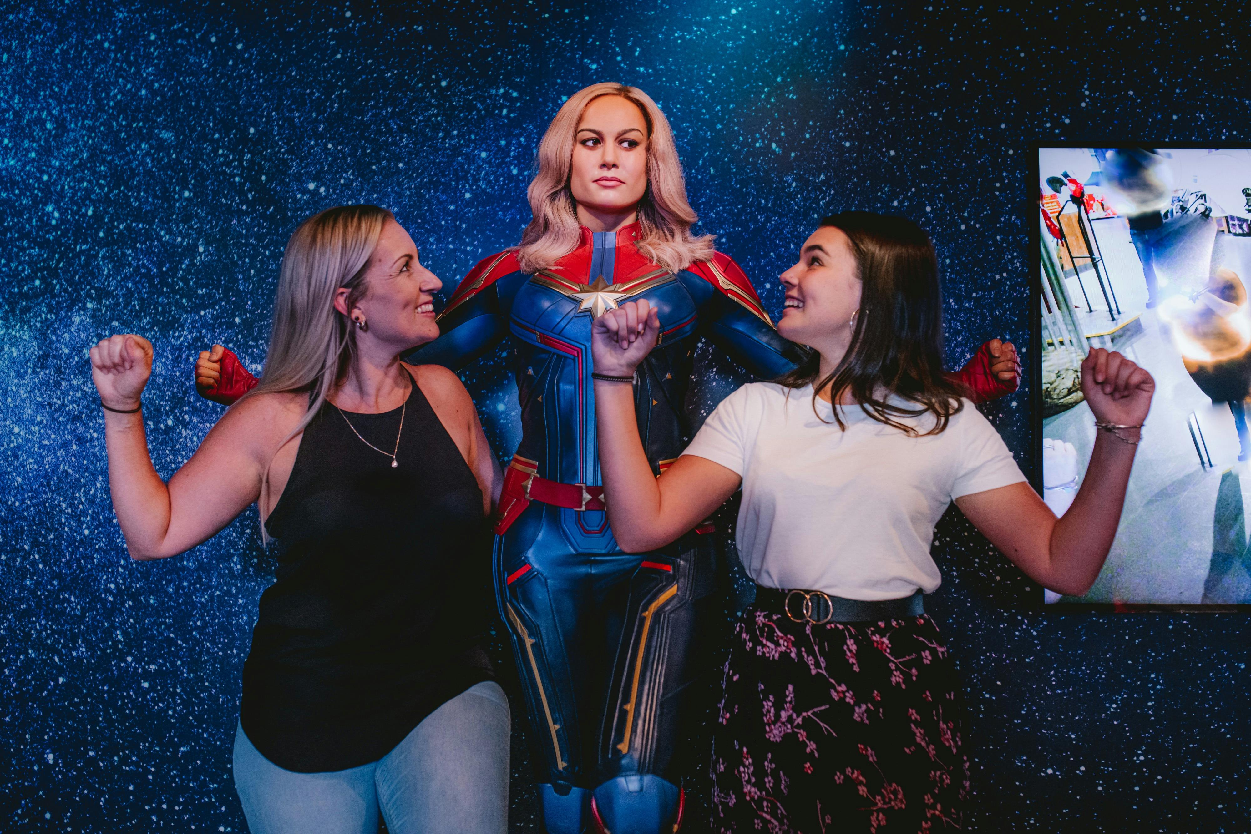 Guests Posing with Captain Marvel