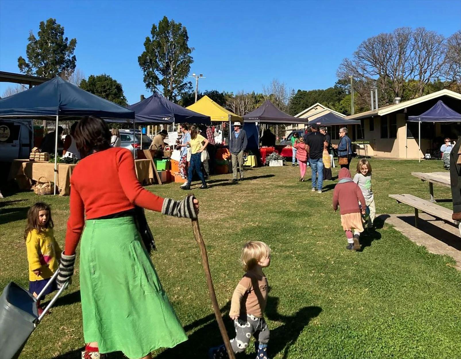 A bustling Saturday morning