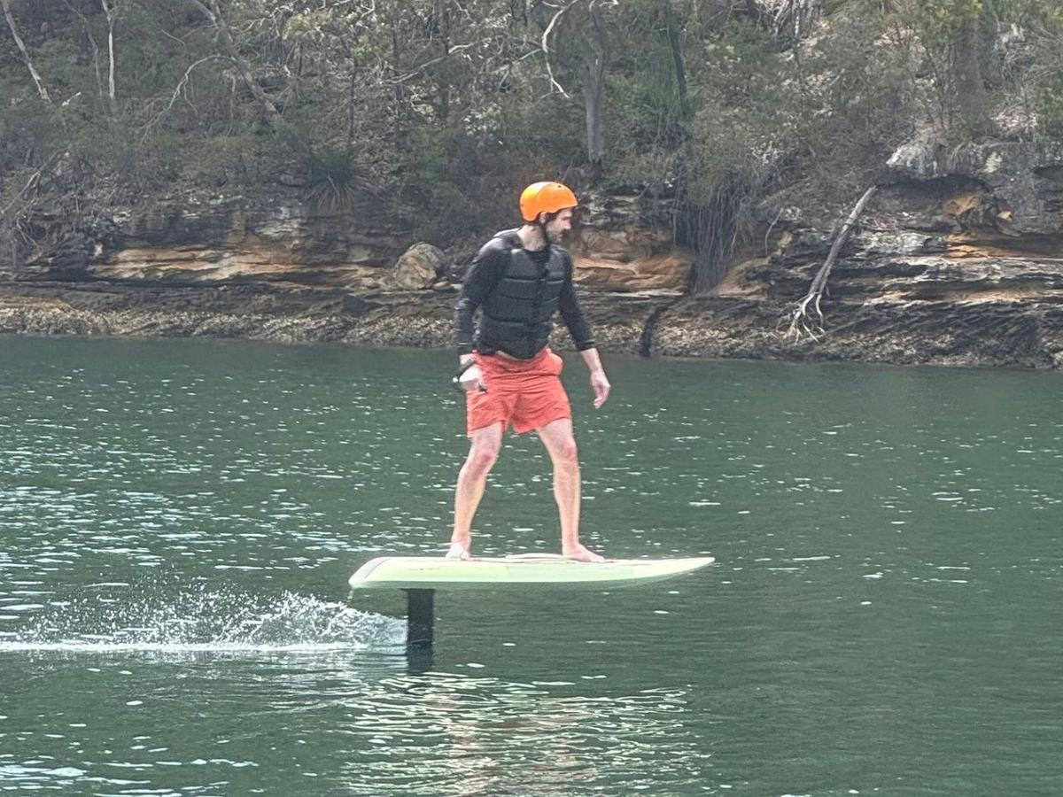 Foiling on the first session with Fliteschool Sydney