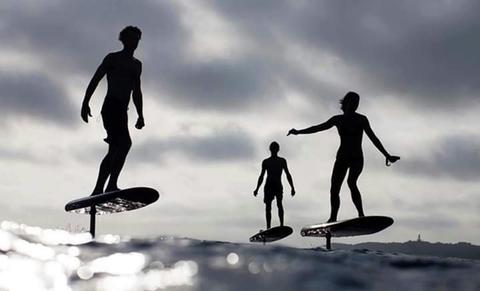 Fliteboarding lesson in action