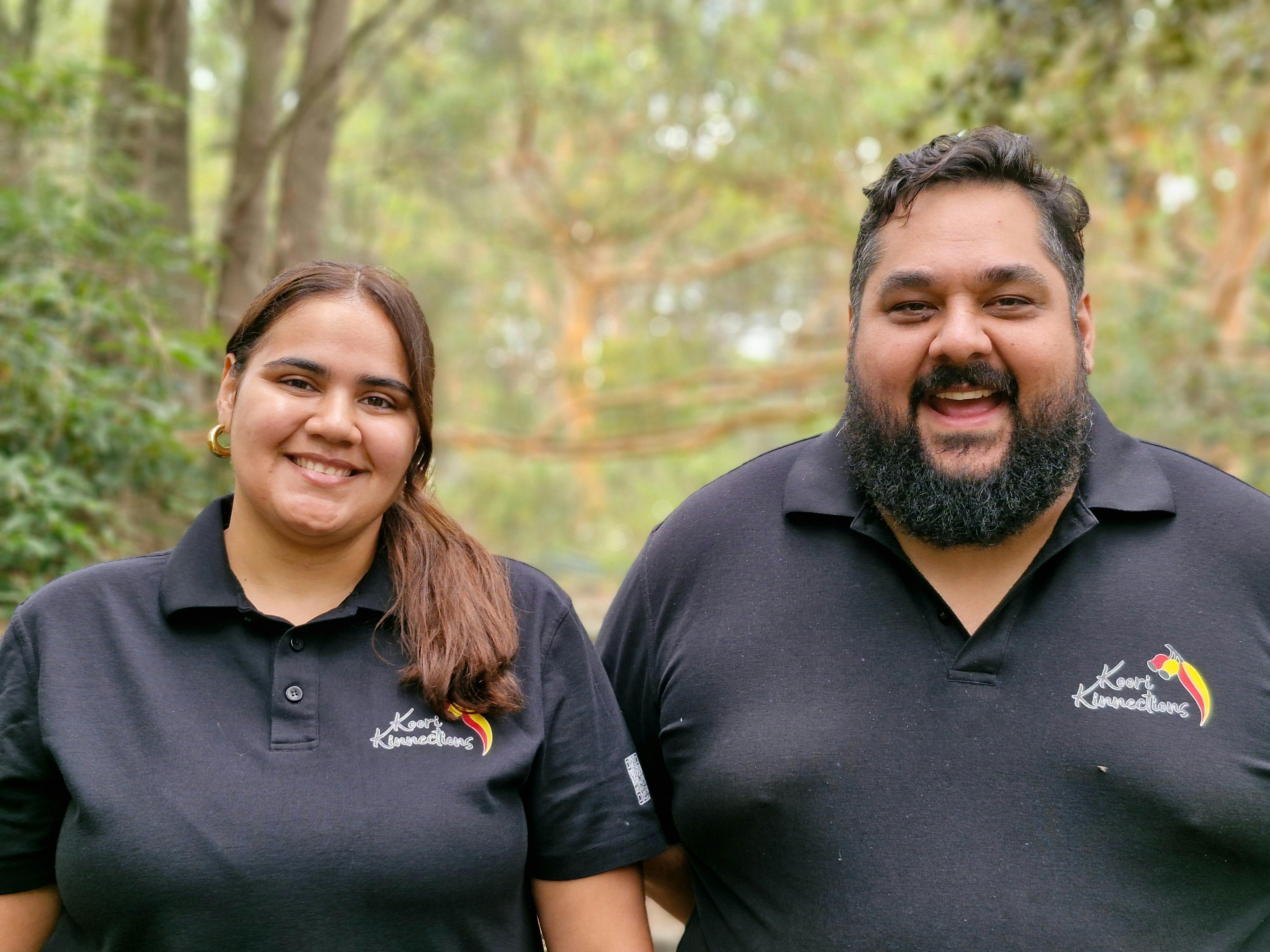 Koori Kinnections Guides, Louwanna and Trent.