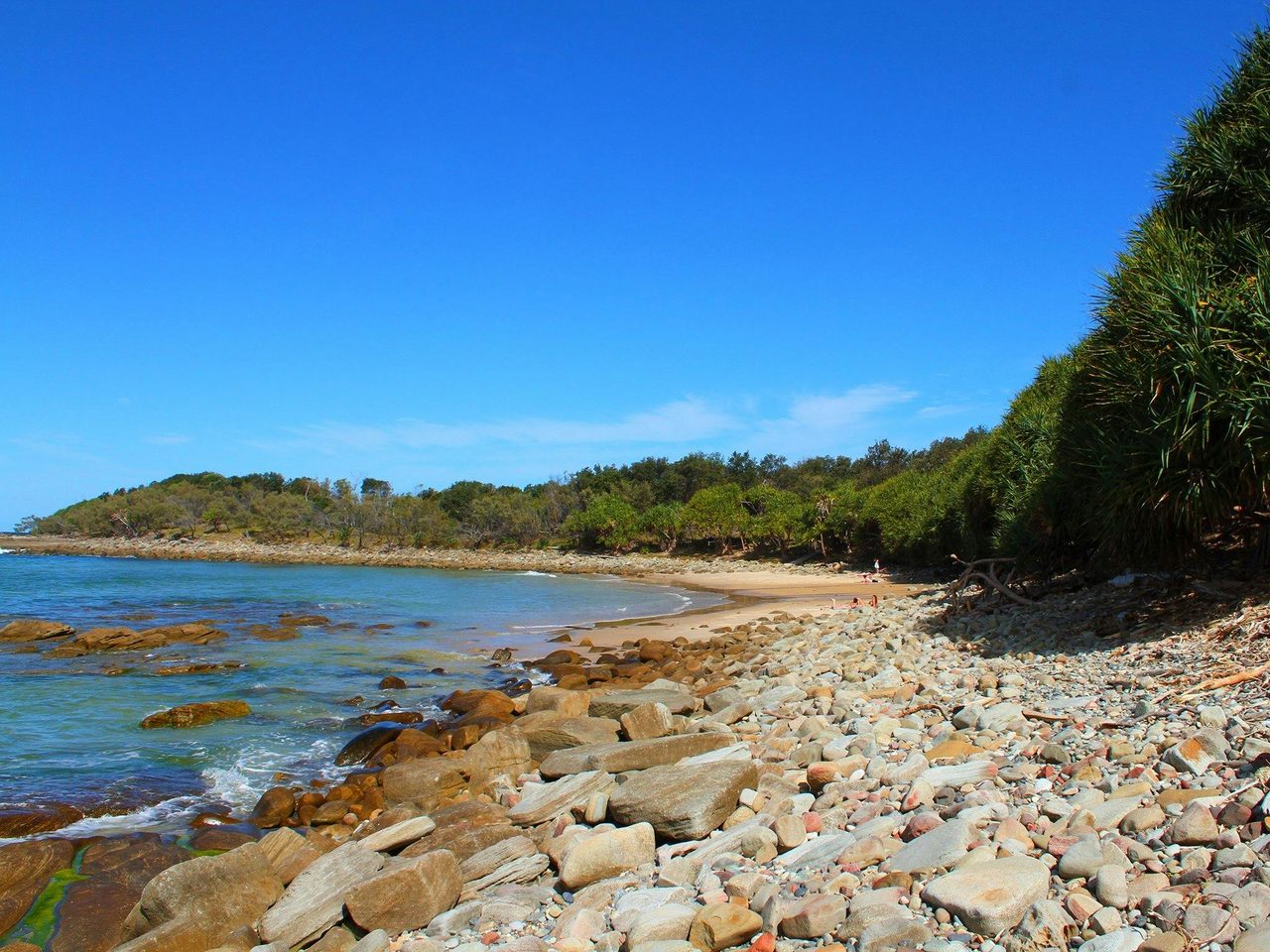 Looking south to Yamba Point at Convent Beach.