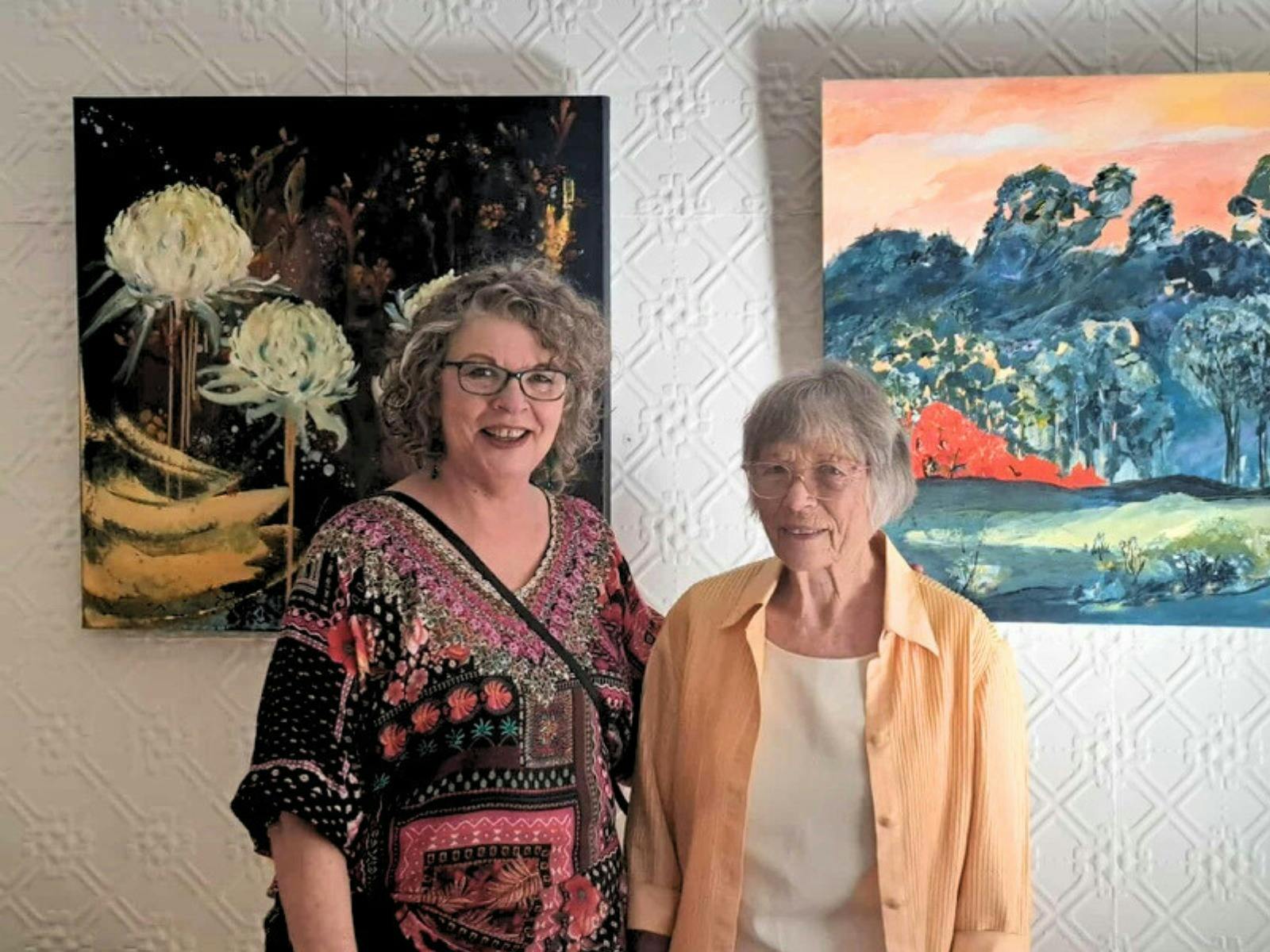 The Hive Gallery with artists Lea and Ingrid