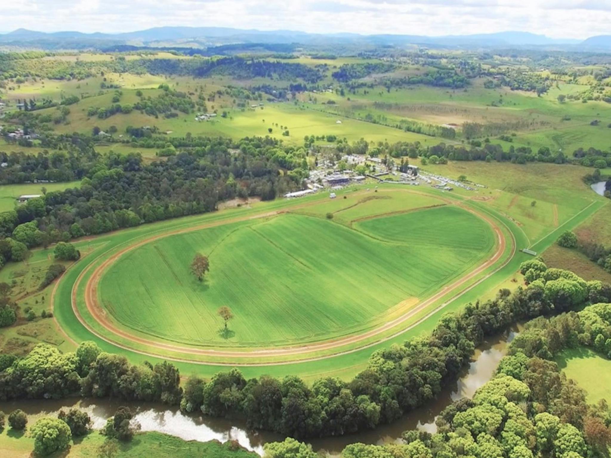 Lismore Turf Club from above